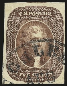 Sale 959, Lot 2112, 1851-56 Issue (Scott 5A-17)