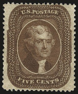 Sale 959, Lot 2175, 1857-60 Issue (Scott 18-39)