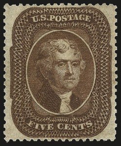 Sale 959, Lot 2176, 1857-60 Issue (Scott 18-39)