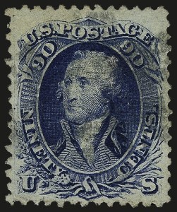 Sale 959, Lot 2272, 1867-68 Grilled Issue (Scott 84-101)