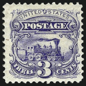 Sale 959, Lot 2285, 1869 Pictorial Issue (Scott 112-122), 3c Ultramarine (114) Sale 959, Lot 2285, 1869 Pictorial Issue (Scott 112-122)