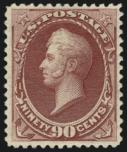 Sale 959, Lot 2425, 1879 American Bank Note Co. Issue (Scott 182-191), 90c Carmine (191) Sale 959, Lot 2425, 1879 American Bank Note Co. Issue (Scott 182-191)