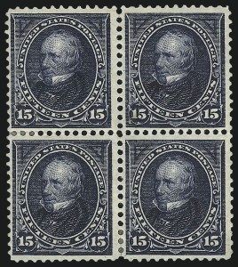 Sale 959, Lot 2592, 1895 Watermarked Bureau Issue (Scott 264-278), 15c Dark Blue (274) Sale 959, Lot 2592, 1895 Watermarked Bureau Issue (Scott 264-278)