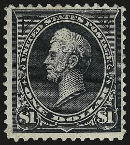 Sale 959, Lot 2603, 1895 Watermarked Bureau Issue (Scott 264-278), $1.00 Black, Ty. II (276A) Sale 959, Lot 2603, 1895 Watermarked Bureau Issue (Scott 264-278)