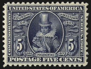 Sale Number 959, Lot Number 2740, 1907 Jamestown Issue (Scott 328-330)