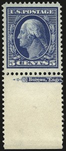 Sale 959, Lot 2794, 1910-13 Washington-Franklin Issue (Scott 374-396)