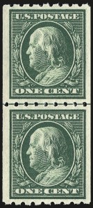 Sale 959, Lot 2807, 1910-13 Washington-Franklin Issue (Scott 374-396)