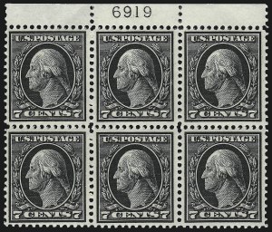 Sale 959, Lot 2845, 1912-14 Washington-Franklin Issue (Scott 405-423)