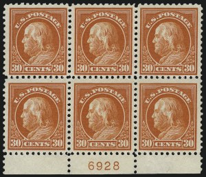 Sale 959, Lot 2972, 1917-19 Issues (Scott 481-524), 30c Orange Red (516) Sale 959, Lot 2972, 1917-19 Issues (Scott 481-524)