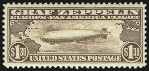 Sale 959, Lot 3147, Air Post, $1.30 Graf Zeppelin (C14) Sale 959, Lot 3147, Air Post