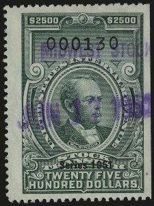 Sale 959, Lot 3279, Revenues (Proprietary thru Consular Service)