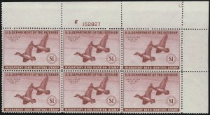 Sale 959, Lot 3402, Hunting Permit Plate Blocks