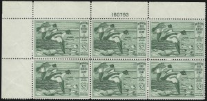 Sale 959, Lot 3406, Hunting Permit Plate Blocks