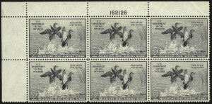 Sale 959, Lot 3410, Hunting Permit Plate Blocks