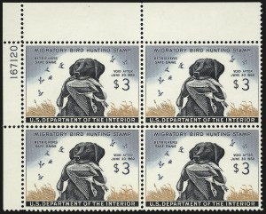 Sale 959, Lot 3417, Hunting Permit Plate Blocks