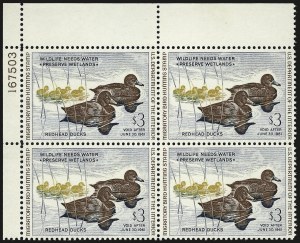 Sale 959, Lot 3418, Hunting Permit Plate Blocks