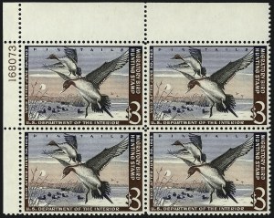 Sale 959, Lot 3420, Hunting Permit Plate Blocks