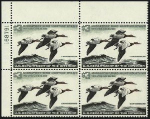 Sale 959, Lot 3423, Hunting Permit Plate Blocks