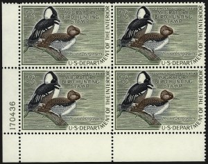 Sale 959, Lot 3426, Hunting Permit Plate Blocks