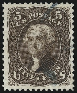 Sale 961, Lot 64, 1875 Re-Issue of 1861-66 Issue