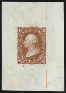 Sale 962, Lot 2002, Essays, Proofs and Specimens (1847 Issue thru 1861 Issue)