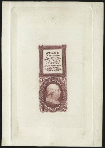Sale 962, Lot 2031, Essays, Proofs and Specimens (Bowlsby Patent Coupon Essays)