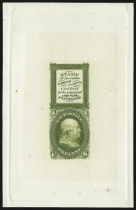 Sale 962, Lot 2032, Essays, Proofs and Specimens (Bowlsby Patent Coupon Essays)