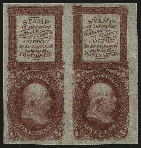 Sale 962, Lot 2037, Essays, Proofs and Specimens (Bowlsby Patent Coupon Essays)