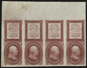 Sale 962, Lot 2038, Essays, Proofs and Specimens (Bowlsby Patent Coupon Essays)