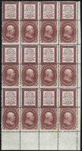 Sale 962, Lot 2041, Essays, Proofs and Specimens (Bowlsby Patent Coupon Essays)