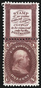 Sale 962, Lot 2044, Essays, Proofs and Specimens (Bowlsby Patent Coupon Essays)