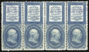 Sale 962, Lot 2047, Essays, Proofs and Specimens (Bowlsby Patent Coupon Essays)