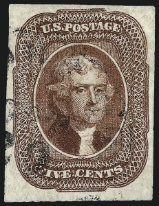 Sale 962, Lot 2236, 1851-56 Issue (Scott 5-17)
