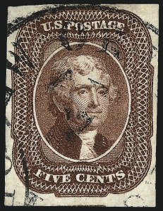 Sale 962, Lot 2239, 1851-56 Issue (Scott 5-17)