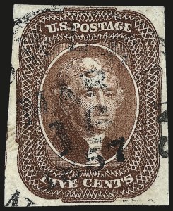 Sale 962, Lot 2242, 1851-56 Issue (Scott 5-17)