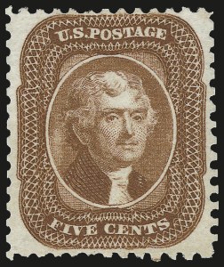 Sale 962, Lot 2303, 1875 Reprint of 1857-60 Issue (Scott 40-47)