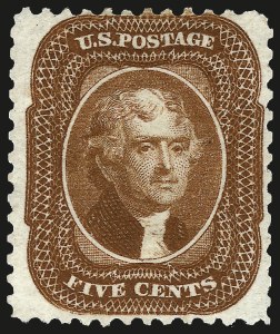 Sale 962, Lot 2304, 1875 Reprint of 1857-60 Issue (Scott 40-47)