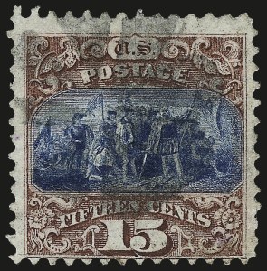 Sale 962, Lot 2391, 1869 Pictorial Issue (Scott 112-122), 15c Brown & Blue, Ty. I (118) Sale 962, Lot 2391, 1869 Pictorial Issue (Scott 112-122)