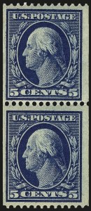 Sale 962, Lot 2663, 1908-12 Issues (Scott 331-396), 5c Blue, Coil (351) Sale 962, Lot 2663, 1908-12 Issues (Scott 331-396)
