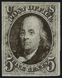 Sale 967, Lot 4067, 1847 Issue (Scott 1-2)