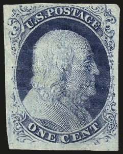 Sale 967, Lot 4089, 1851-56 Issue (Scott 5-17)