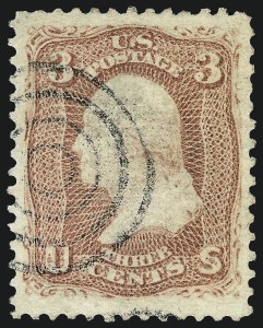 Sale 967, Lot 4189, 1867-68 Grilled Issue (Scott 79-101), including the 10c Z Grill