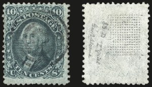 Sale 967, Lot 4190, 1867-68 Grilled Issue (Scott 79-101), including the 10c Z Grill