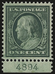 Sale Number 967, Lot Number 4688, 1909 Bluish Paper Issue (Scott 357-366)