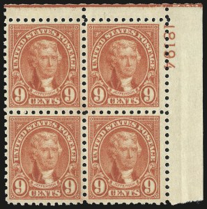 Sale 967, Lot 4964, 1922-29 Issues (Scott 574-648)