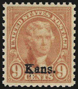 Sale Number 967, Lot Number 4998, Kans.-Nebr. Overprints (Scott 659-678)