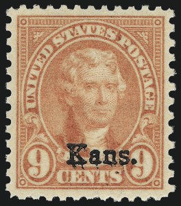 Sale 967, Lot 4999, Kans.-Nebr. Overprints (Scott 659-678)