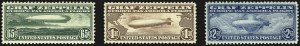 Sale 967, Lot 5043, Air Post Graf Zeppelin Issue (Scott C13-C15)