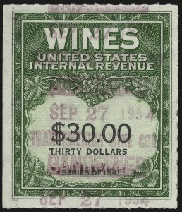 Sale 967, Lot 5283, Revenues (Wine Stamps)
