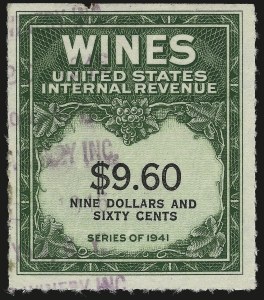 Sale 967, Lot 5285, Revenues (Wine Stamps)